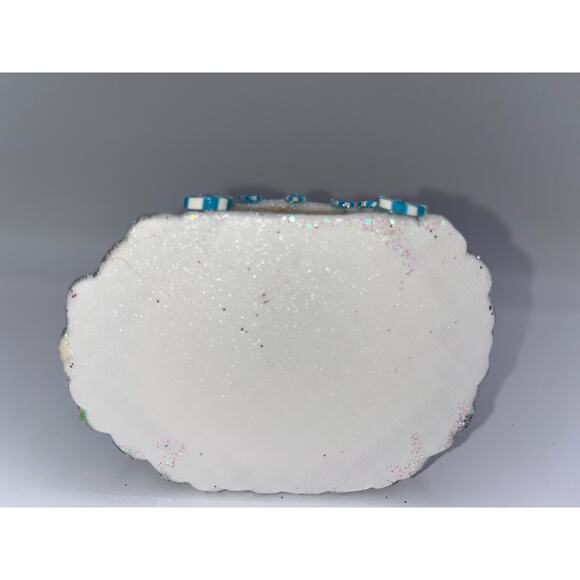 Vintage Miniature Igloo Diorama Pastel Blue Candy Cane Polar Bear Blue Tree OOAK - Picture 11 of 13